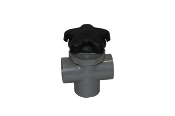  Passion | Diverter Valve 1 1/2" S x 1 1/2" S x 1 1/2" S, Star Handle, Black 150492-31